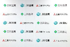 JX Advanced Metals, Mitsubishi Materials, and Mitsui Metal: Signs and Logos